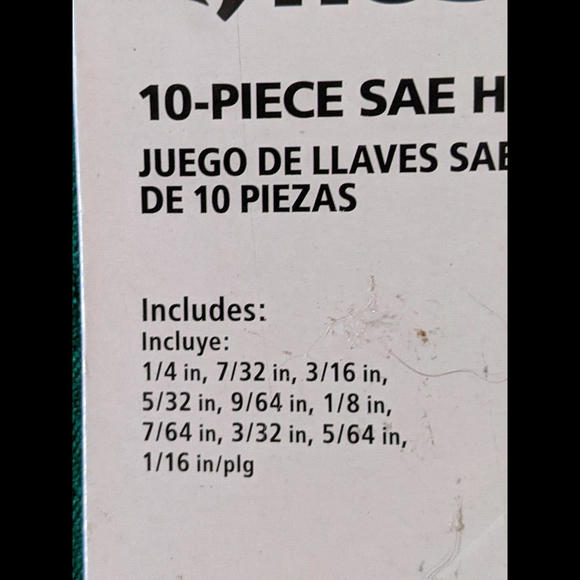 Husky 10-Piece SAE Hex Key Set 614-226 Brand New - Picture 2 of 2